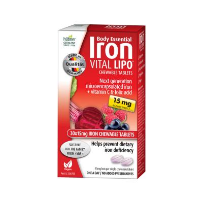 Silicea Body Essential Iron VITAL LIPO (15mg Iron) Chewable 30t